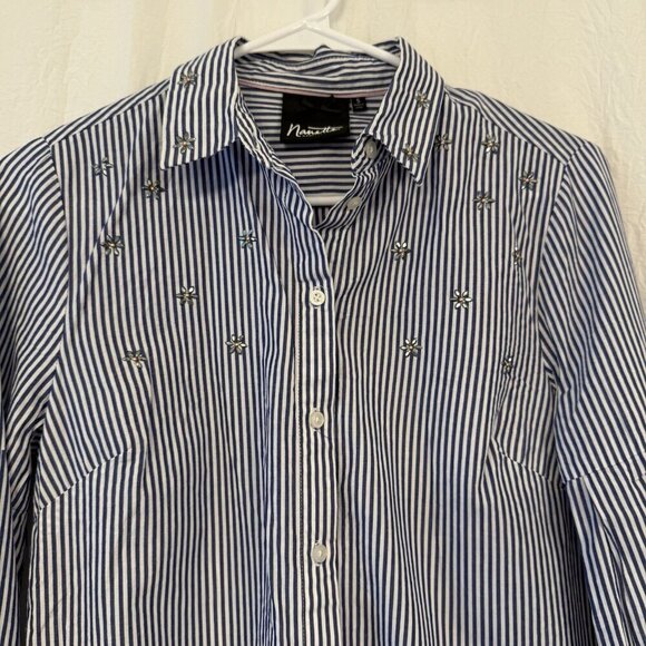 Nanette Lepore Women’s Small Button Down Shirt Preppy - Picture 2 of 14